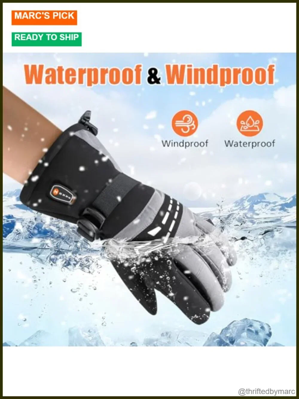 Heated Gloves for Men Women with 3200mAh Battery, Waterproof, Touchscreen